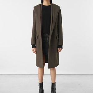 ALLSAINTS Wool Scala Coat, Khaki Green